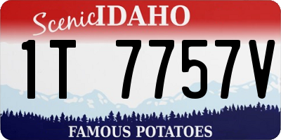 ID license plate 1T7757V