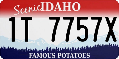 ID license plate 1T7757X