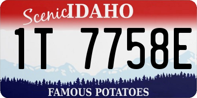 ID license plate 1T7758E