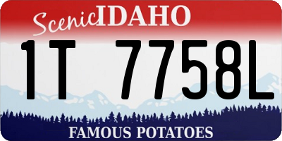ID license plate 1T7758L