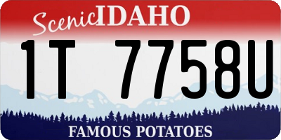 ID license plate 1T7758U