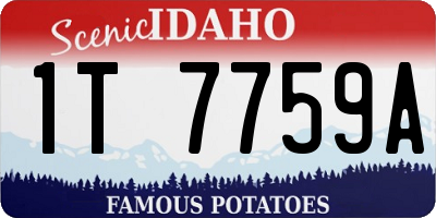 ID license plate 1T7759A