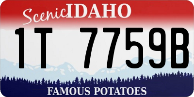 ID license plate 1T7759B