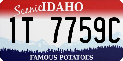 ID license plate 1T7759C