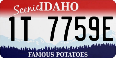 ID license plate 1T7759E