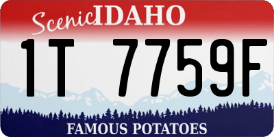ID license plate 1T7759F