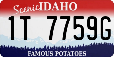 ID license plate 1T7759G