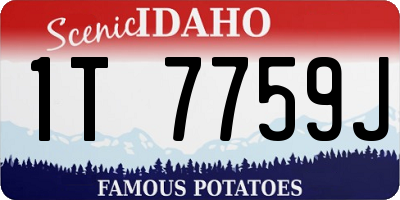 ID license plate 1T7759J