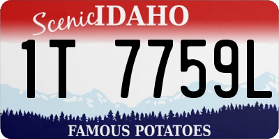 ID license plate 1T7759L