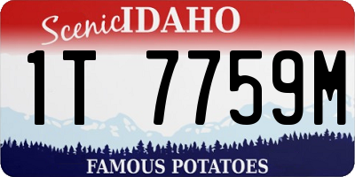 ID license plate 1T7759M
