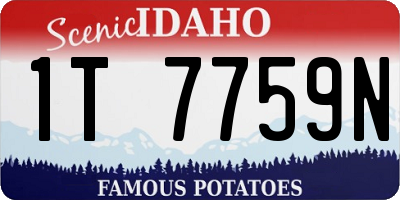 ID license plate 1T7759N