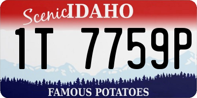 ID license plate 1T7759P