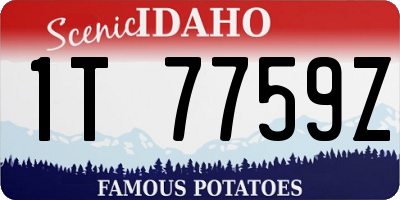 ID license plate 1T7759Z