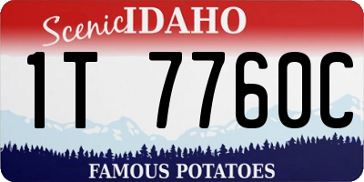 ID license plate 1T7760C
