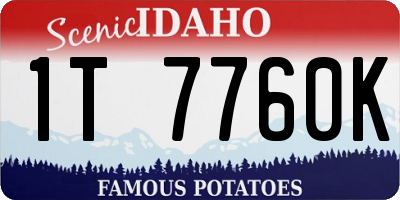ID license plate 1T7760K