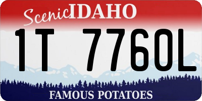 ID license plate 1T7760L