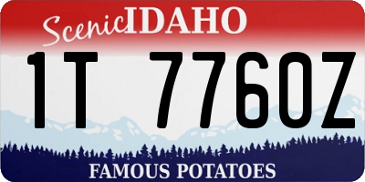 ID license plate 1T7760Z