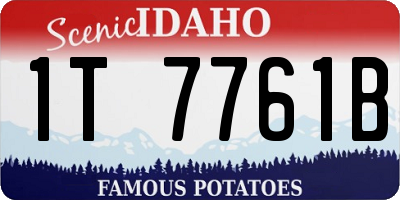 ID license plate 1T7761B