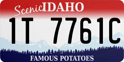 ID license plate 1T7761C