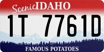 ID license plate 1T7761D