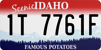 ID license plate 1T7761F