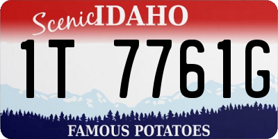 ID license plate 1T7761G