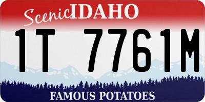 ID license plate 1T7761M