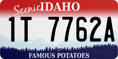 ID license plate 1T7762A