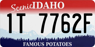 ID license plate 1T7762F