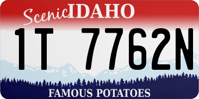 ID license plate 1T7762N