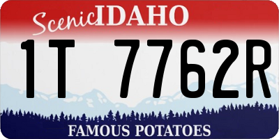 ID license plate 1T7762R