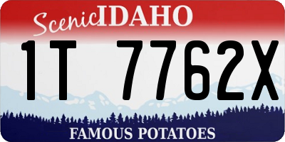 ID license plate 1T7762X