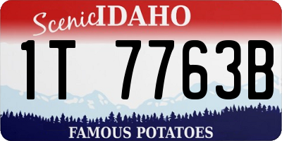 ID license plate 1T7763B