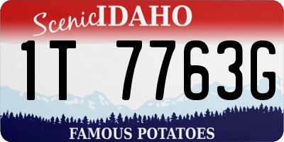ID license plate 1T7763G