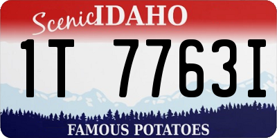 ID license plate 1T7763I