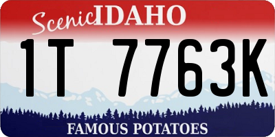 ID license plate 1T7763K