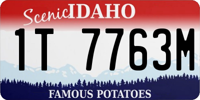 ID license plate 1T7763M
