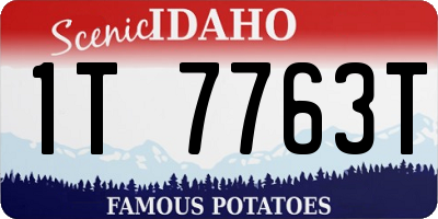 ID license plate 1T7763T