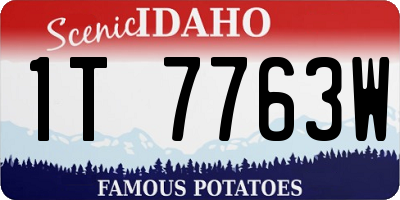 ID license plate 1T7763W