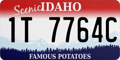 ID license plate 1T7764C