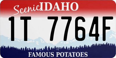 ID license plate 1T7764F