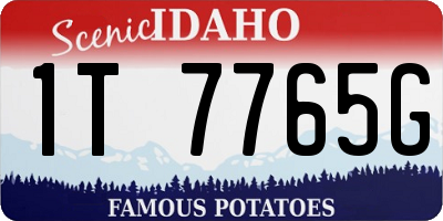 ID license plate 1T7765G