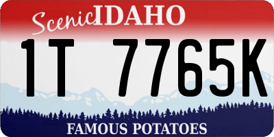 ID license plate 1T7765K