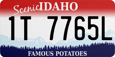 ID license plate 1T7765L