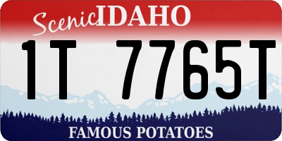 ID license plate 1T7765T