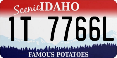 ID license plate 1T7766L