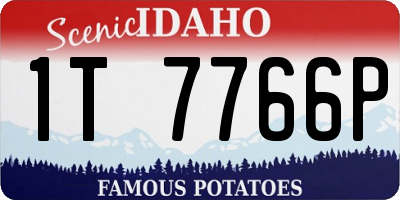 ID license plate 1T7766P