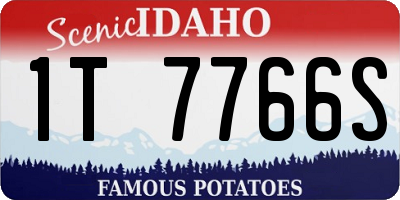 ID license plate 1T7766S