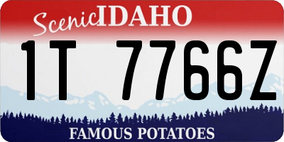 ID license plate 1T7766Z