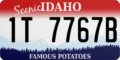 ID license plate 1T7767B